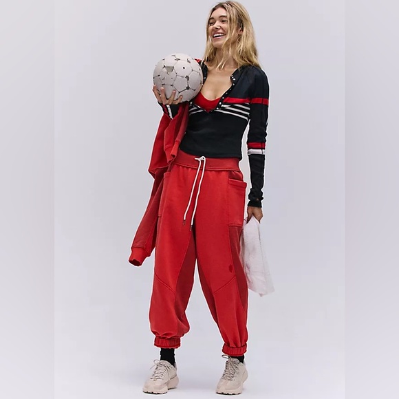 FP Movement by Free People Pants - FP MOVEMENT Making It Joggers NWT Victory Red